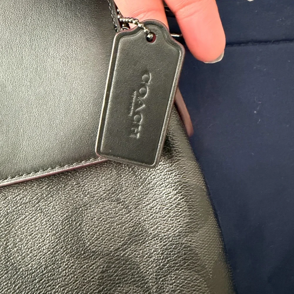 Coach Black Signature Canvas & Leather Brief Bag - Picture 4 of 7